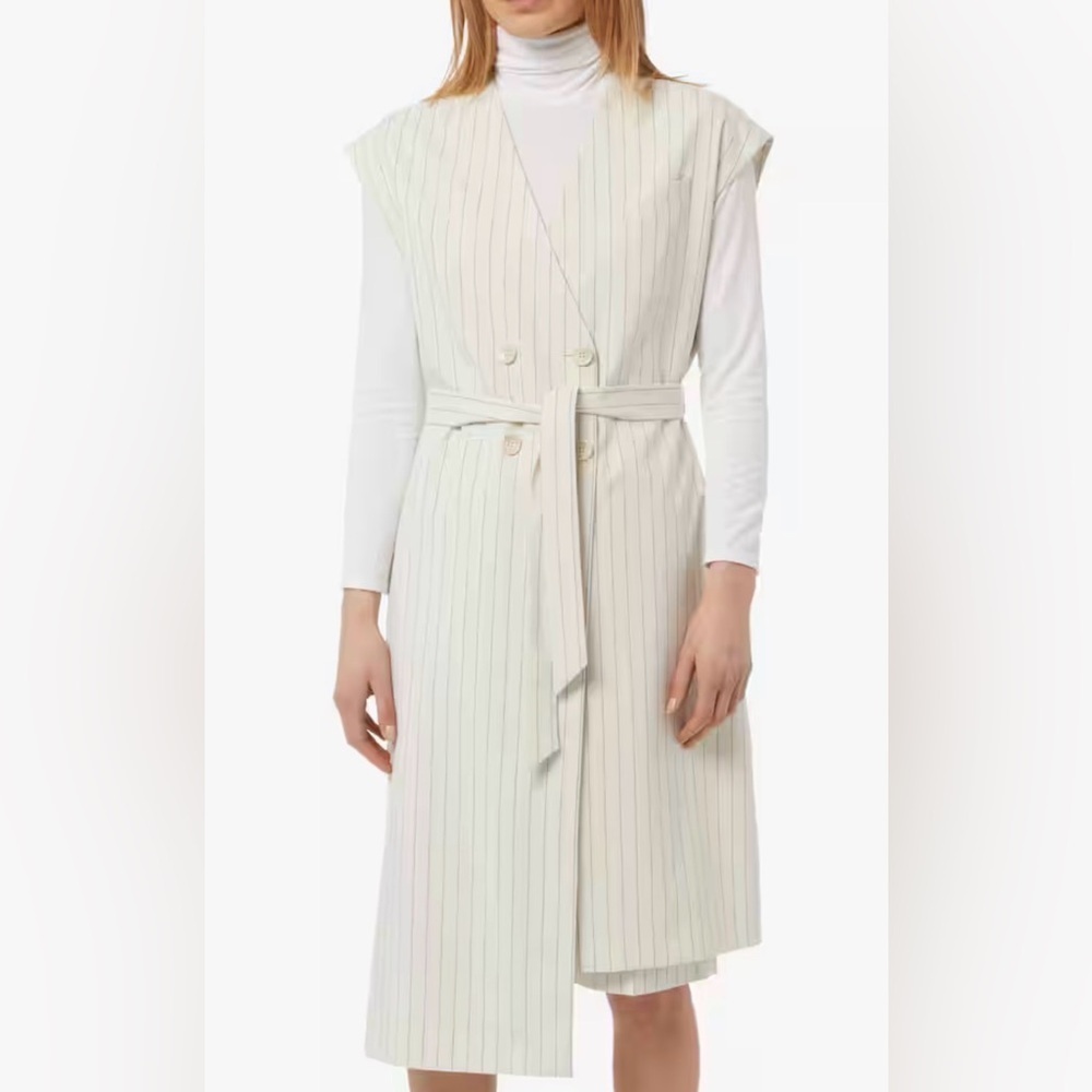 Baum und pferdgarten pinstriped double breasted dress vest size L